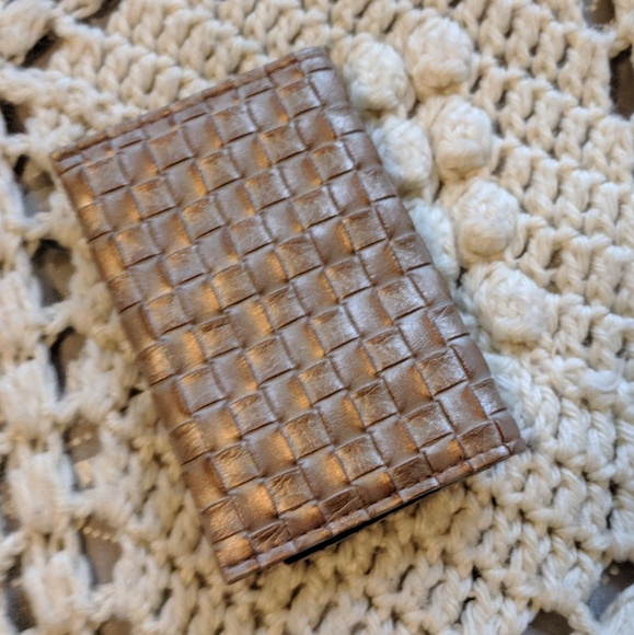 Gold and silver Wallet card holder woven business - Picture 4 of 8